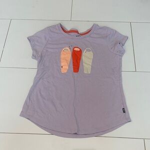 REI camp Lavender T-Shirt with Fun Graphic 14/16